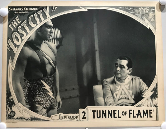 ORIGINAL SERIAL LOBBY CARD - THE LOST CITY (b) - 1935 - CH 2 "Tunnel of Flame...