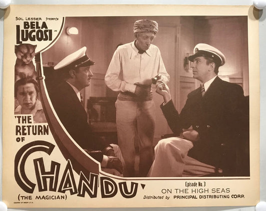 ORIGINAL SERIAL LOBBY CARD - THE RETURN OF CHANDU (b) - 1934 - Ch 3 "On the H...