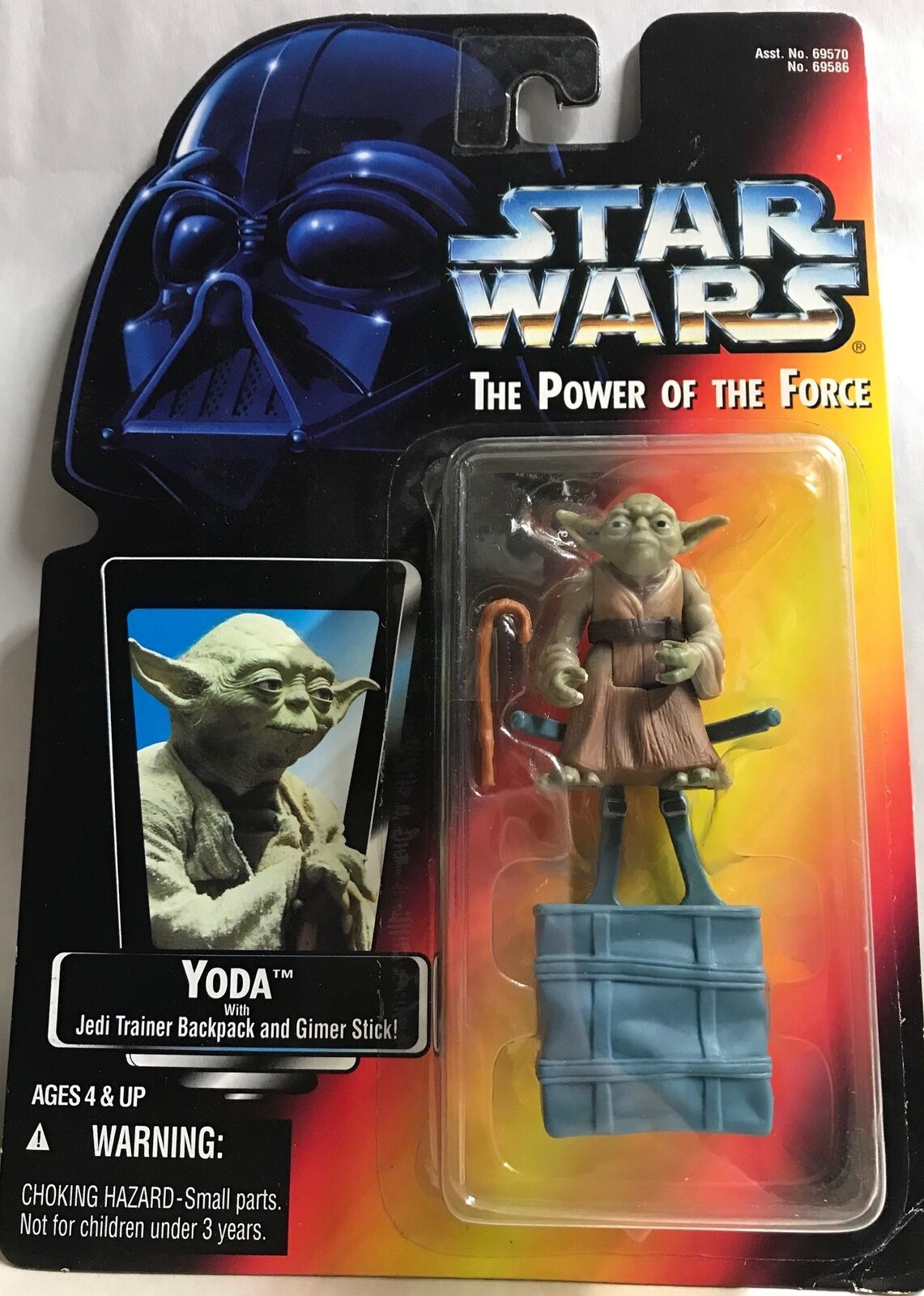 STAR WARS - KENNER - POTF - YODA - with Jedi Trainer Backpack & Gimer Stick