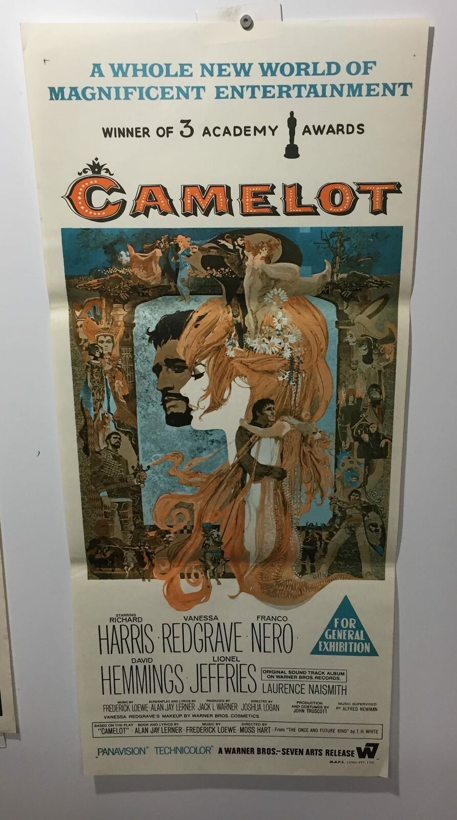 ORIGINAL DAYBILL MOVIE POSTER - CAMELOT - MUSICAL