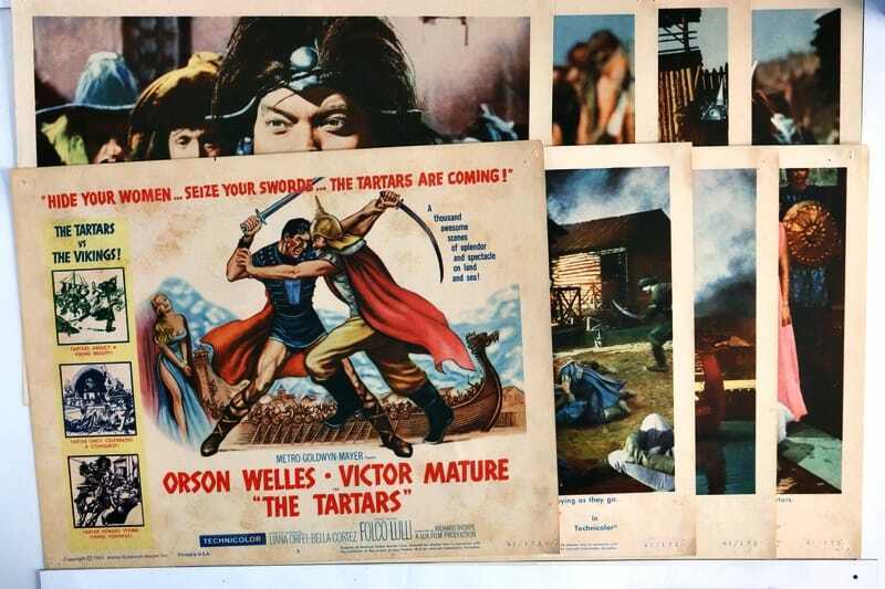 ORIGINAL LOBBY CARDS - TARTARS - 1961 - set of 8