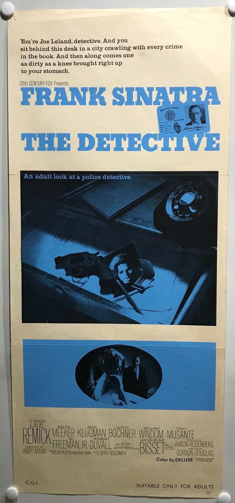 ORIGINAL DAYBILL MOVIE POSTER - THE DETECTIVE 