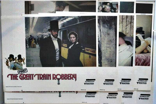 ORIGINAL LOBBY CARDS - THE FIRST GREAT TRAIN ROBBERY - 1978 - set of 8