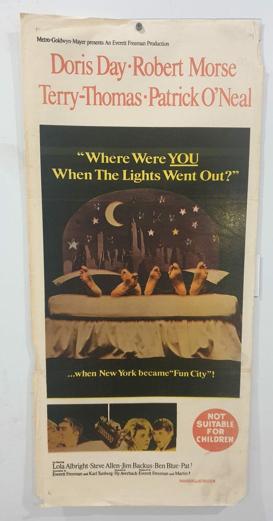 ORIGINAL DAYBILL MOVIE POSTER - WHERE WERE YOU WHEN THE LIGHTS WENT OUT-1968