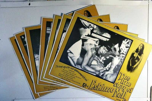 ORIGINAL LOBBY CARD - TRUE STORY OF ESKIMO NELL - 1975 - set of 8 - Australian