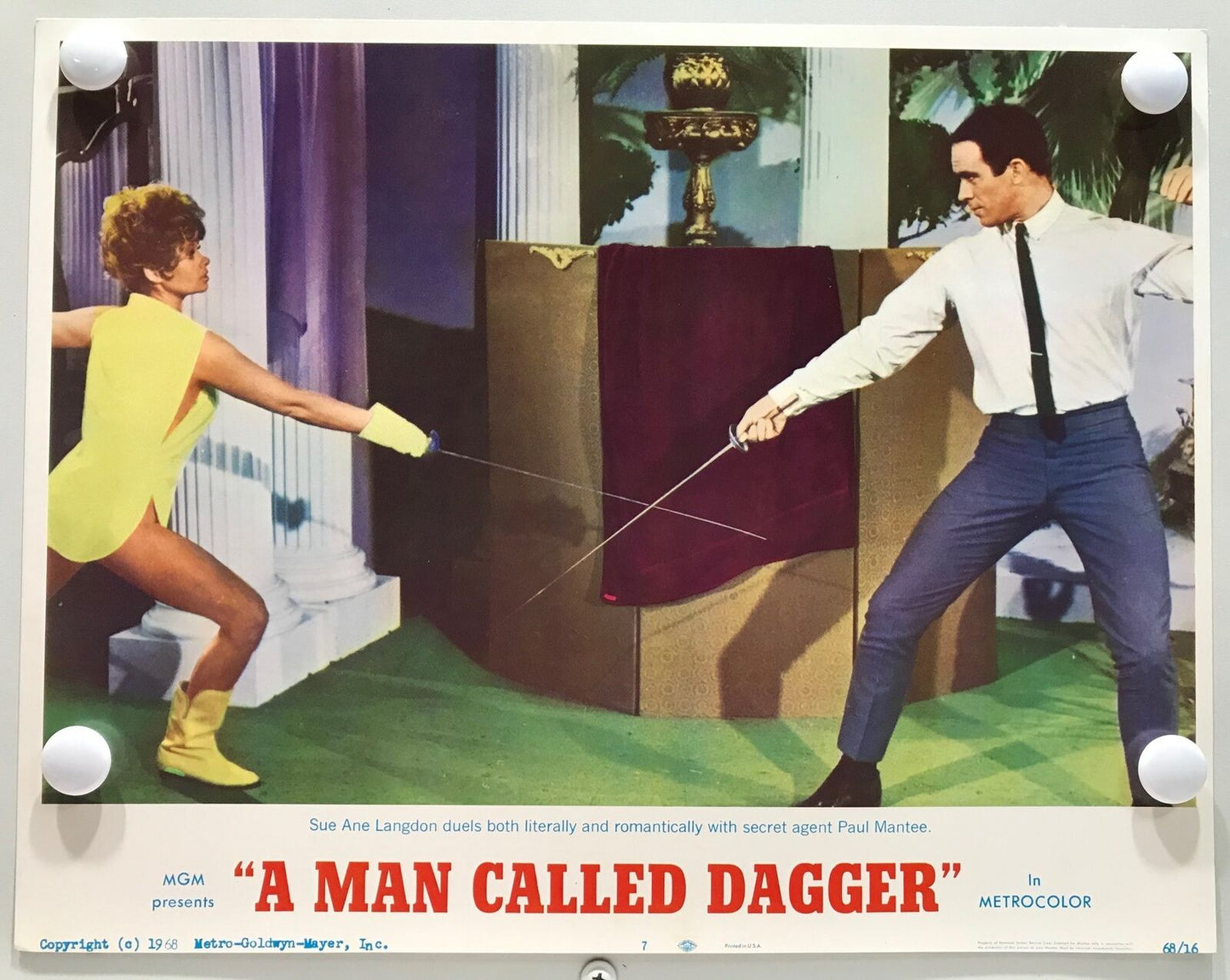 ORIGINAL LOBBY CARDS - MAN CALLED DAGGER - 1968 - set of 8