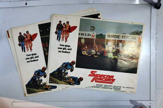 ORIGINAL LOBBY CARDS -SIDECAR RACERS - 1975 - set of 8