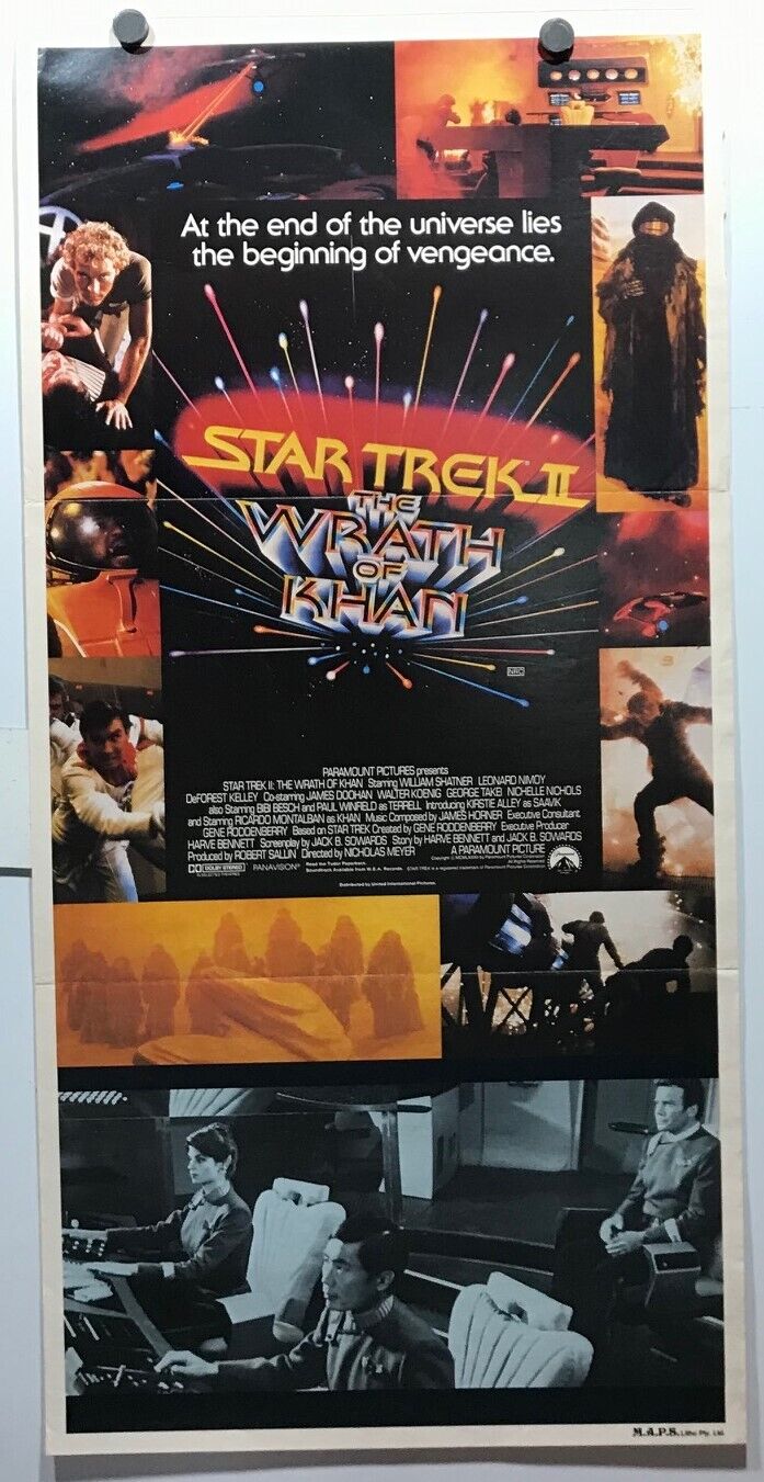 ORIGINAL DAYBILL MOVIE POSTER - STAR TREK II - THE WRATH OF KHAN