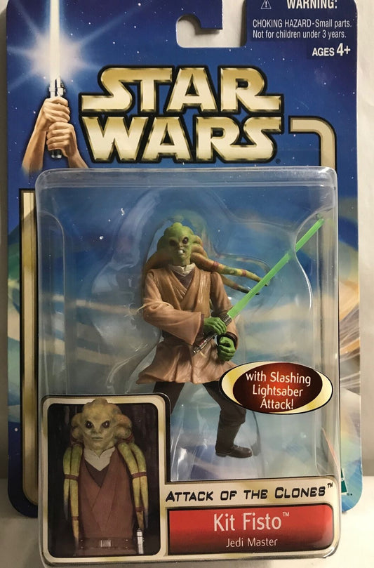 STAR WARS - HASBRO - AOTC - KIT FISTO (B) - "JEDI MASTER" - with Lightsaber