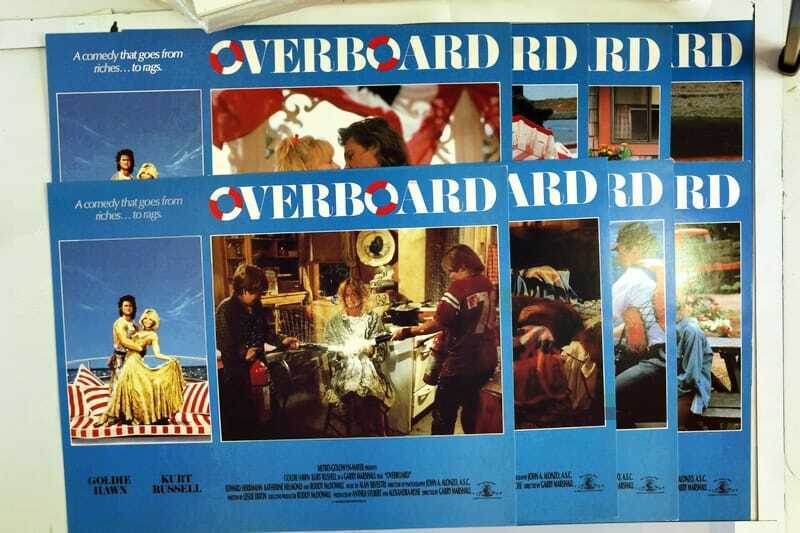 ORIGINAL LOBBY CARDS - OVERBOARD - 1987 - set of 8