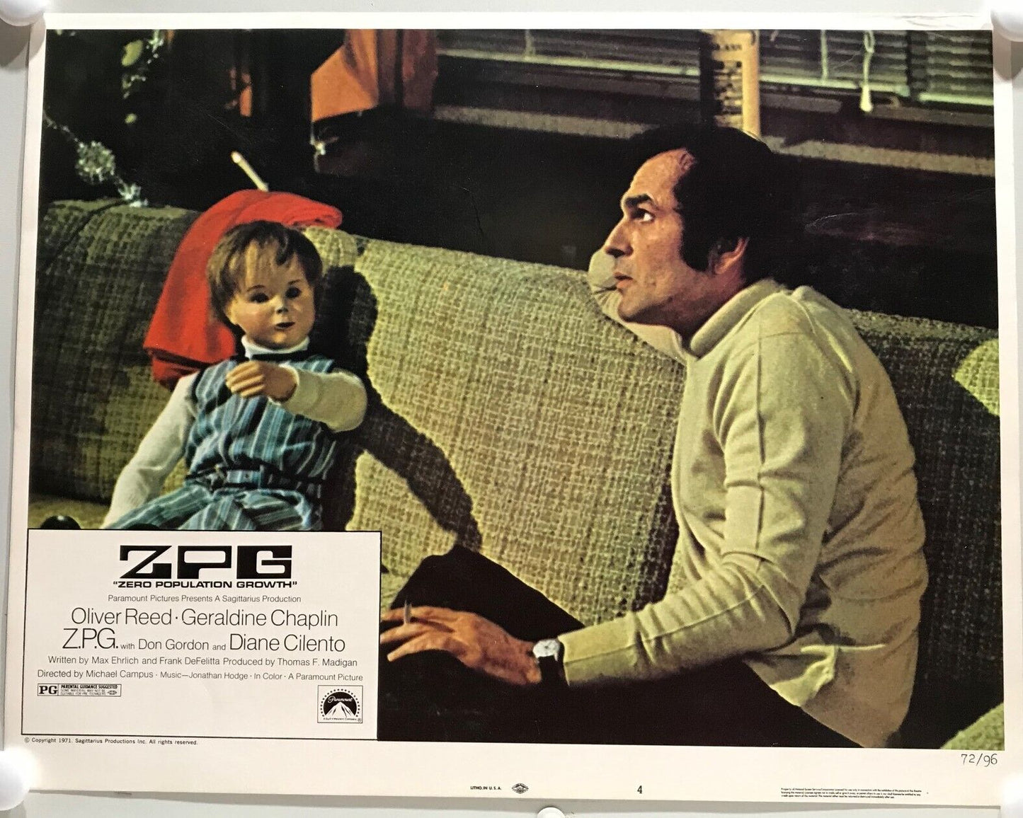 ORIGINAL LOBBY CARDS - Z.P.G. - 1972 - set of 8