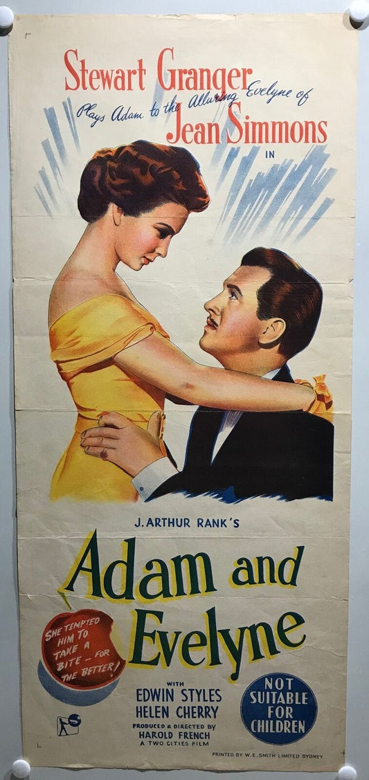 ORIGINAL DAYBILL MOVIE POSTER - ADAM AND EVELYNE - 1971