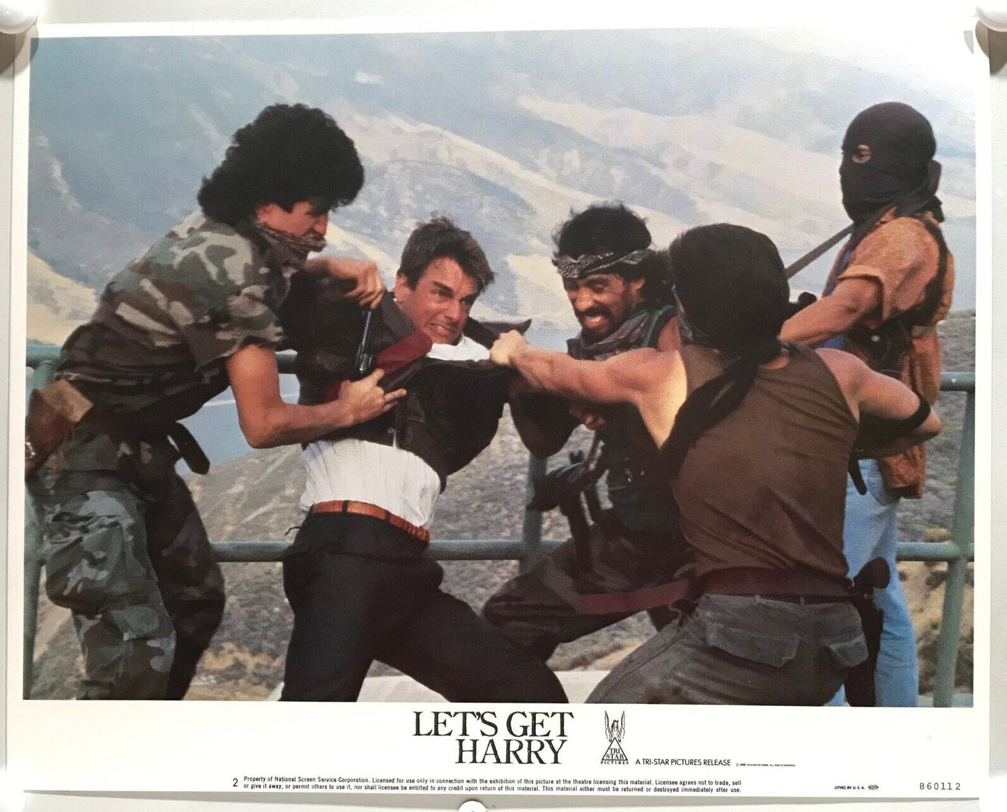 ORIGINAL LOBBY CARDS - LET'S GET HARRY - 1986 - set of 8