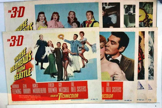 ORIGINAL LOBBY CARDS - THOSE REDHEADS FROM SEATTLE (3-D) - 1953 - set of 8