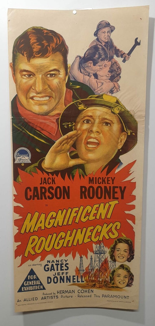 ORIGINAL DAYBILL MOVIE POSTER - MAGNIFICENT ROUGHNECKS