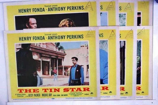 ORIGINAL LOBBY CARDS - THE TIN STAR - 1957 - set of 8