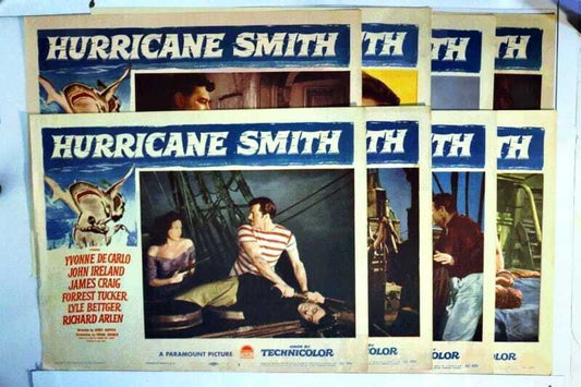 ORIGINAL LOBBY CARDS - HURRICANE SMITH - 1952 - set of 8