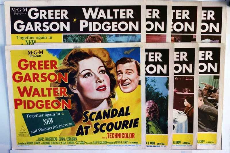 ORIGINAL LOBBY CARDS - SCANDAL AT SCOURIE - 1953 - set of 8