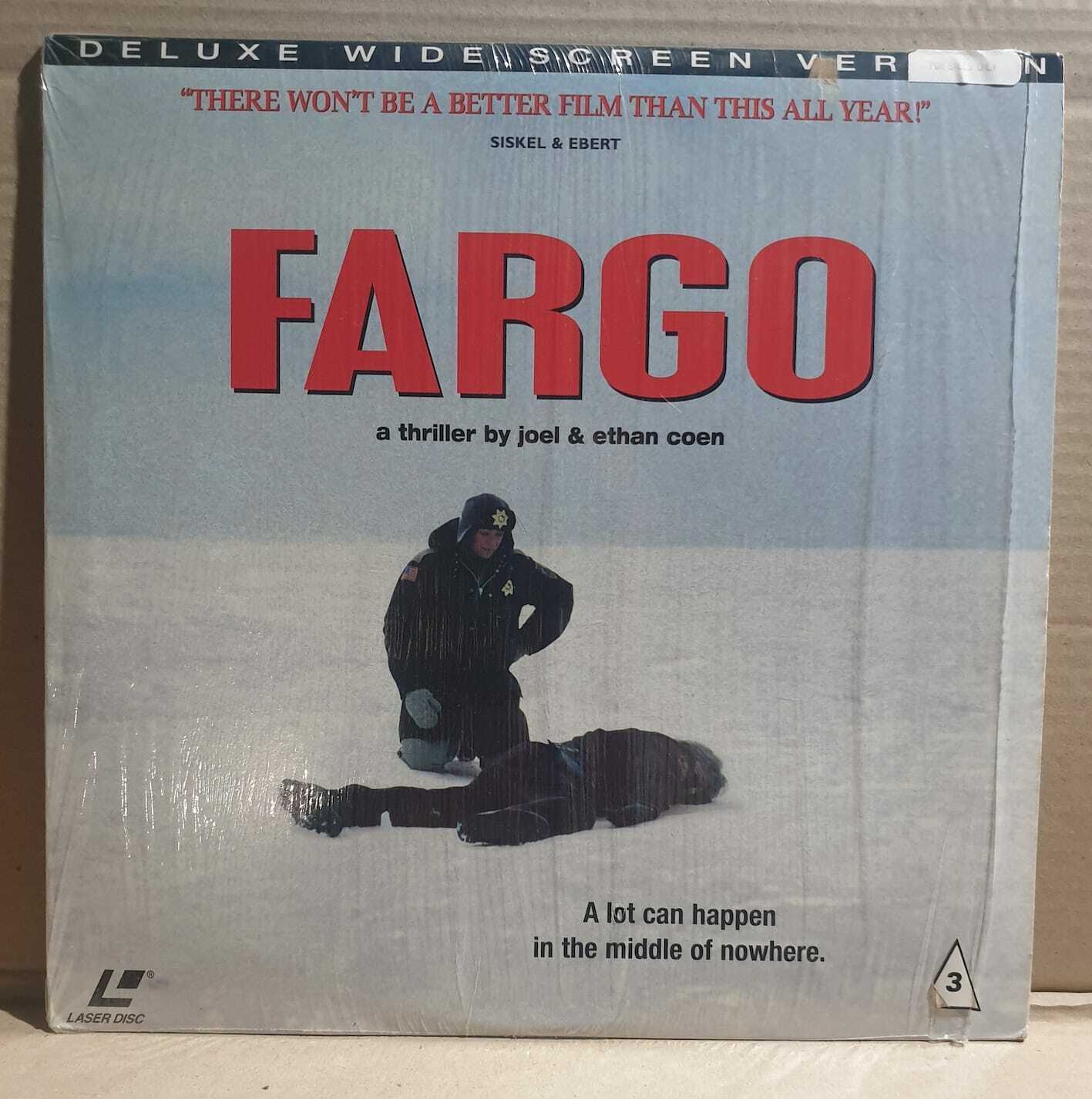 LASERDISC MOVIE - FARGO - a thriller by Joel and Ethan Coen