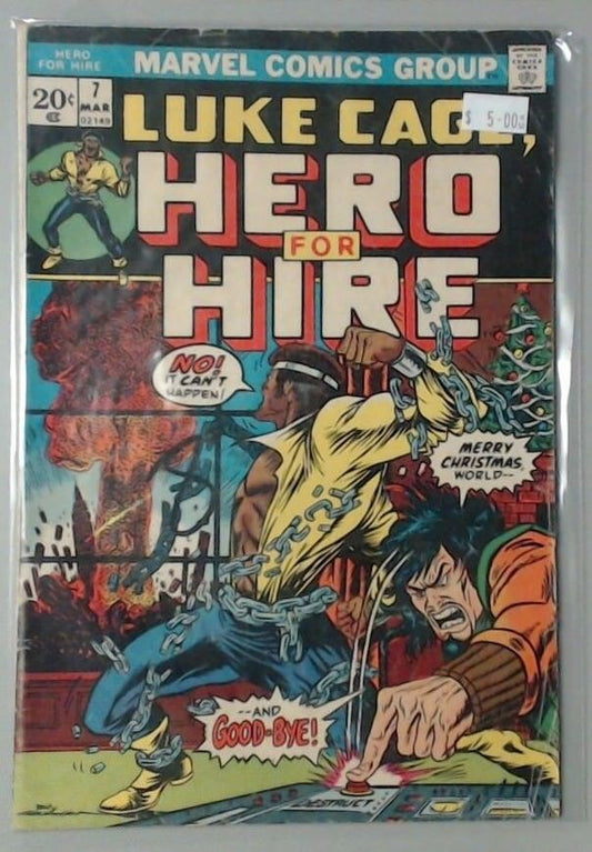 COMIC BOOK LUKE CAGE POWER MAN MARVEL CAGE HERO FOR HIRE  #7