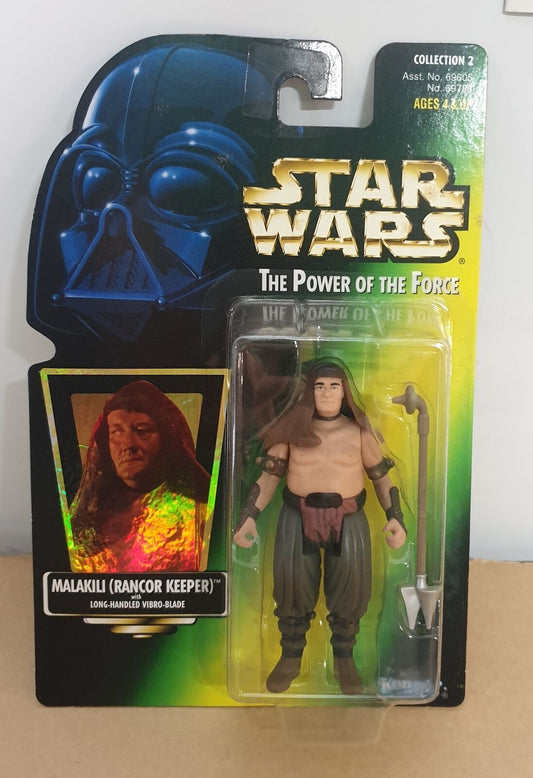 STAR WARS - KENNER - POTF - MALAKILI (RANCOR KEEPER)- with Long-Handled Vibro-blade..