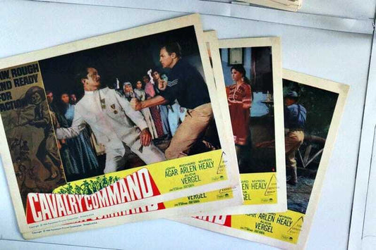 ORIGINAL LOBBY CARDS - CAVALRY COMMAND - 1964 - set of 8