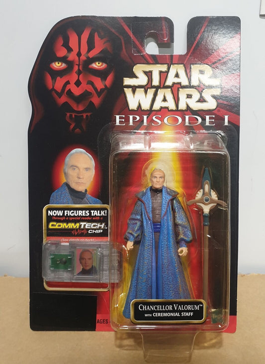 STAR WARS -HASBRO - EPISODE 1 - CHANCELLOR VALORUM - with Ceremonial Staff