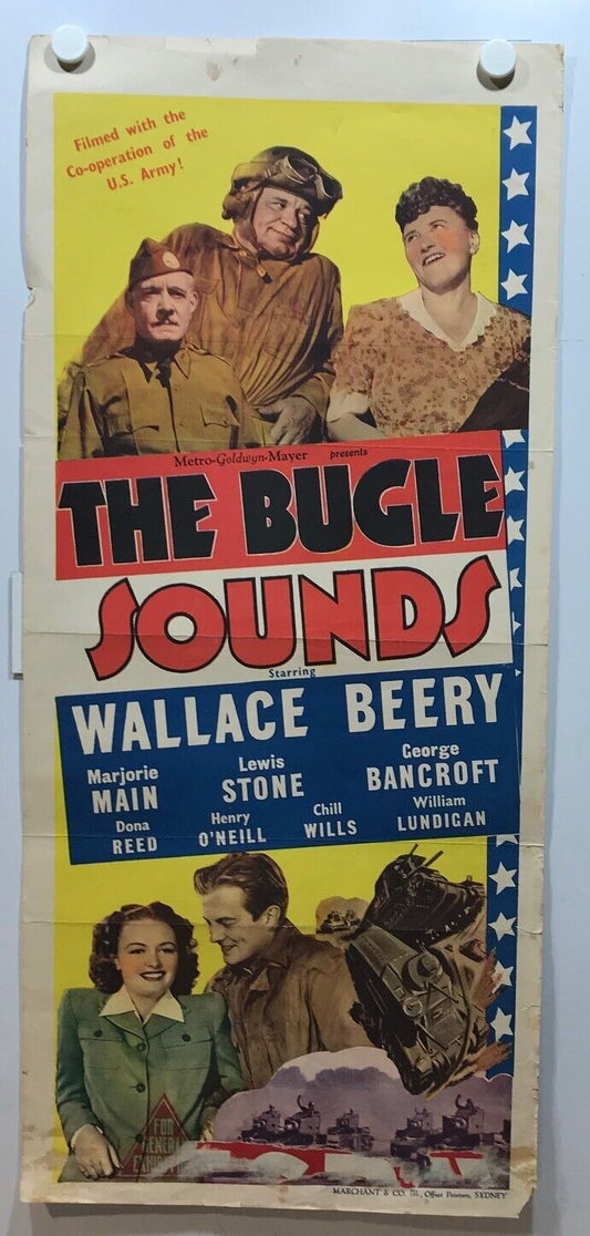 ORIGINAL DAYBILL MOVIE POSTER - THE BUGLE SOUNDS - 1942