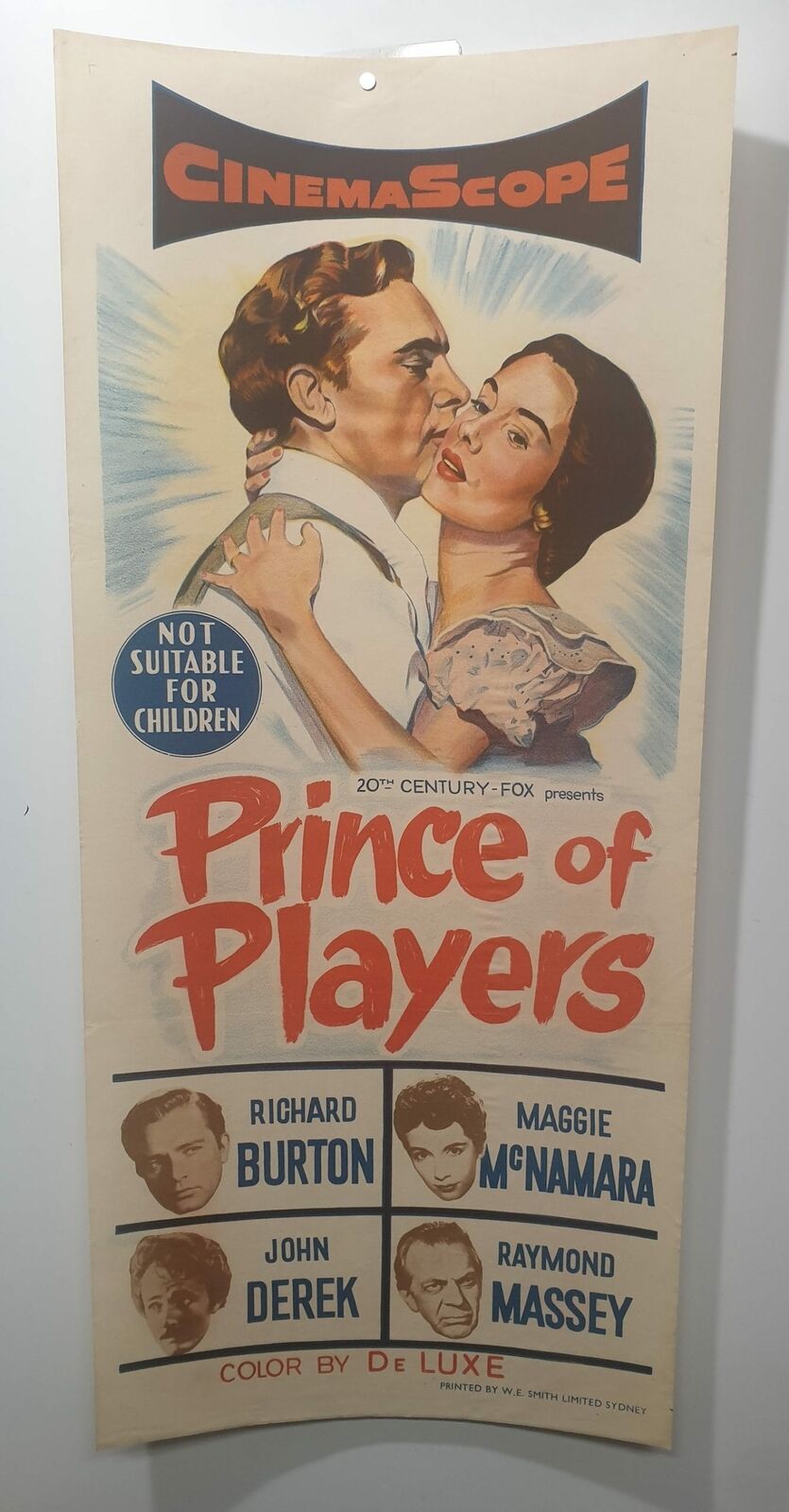 ORIGINAL DAYBILL MOVIE POSTER - PRINCE OF PLAYERS - 1955