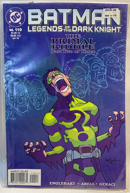 COMIC BOOK - Batman - Legends of the Dark Knight THE PRIMAL RIDDLE PART 2 OF 3 #110