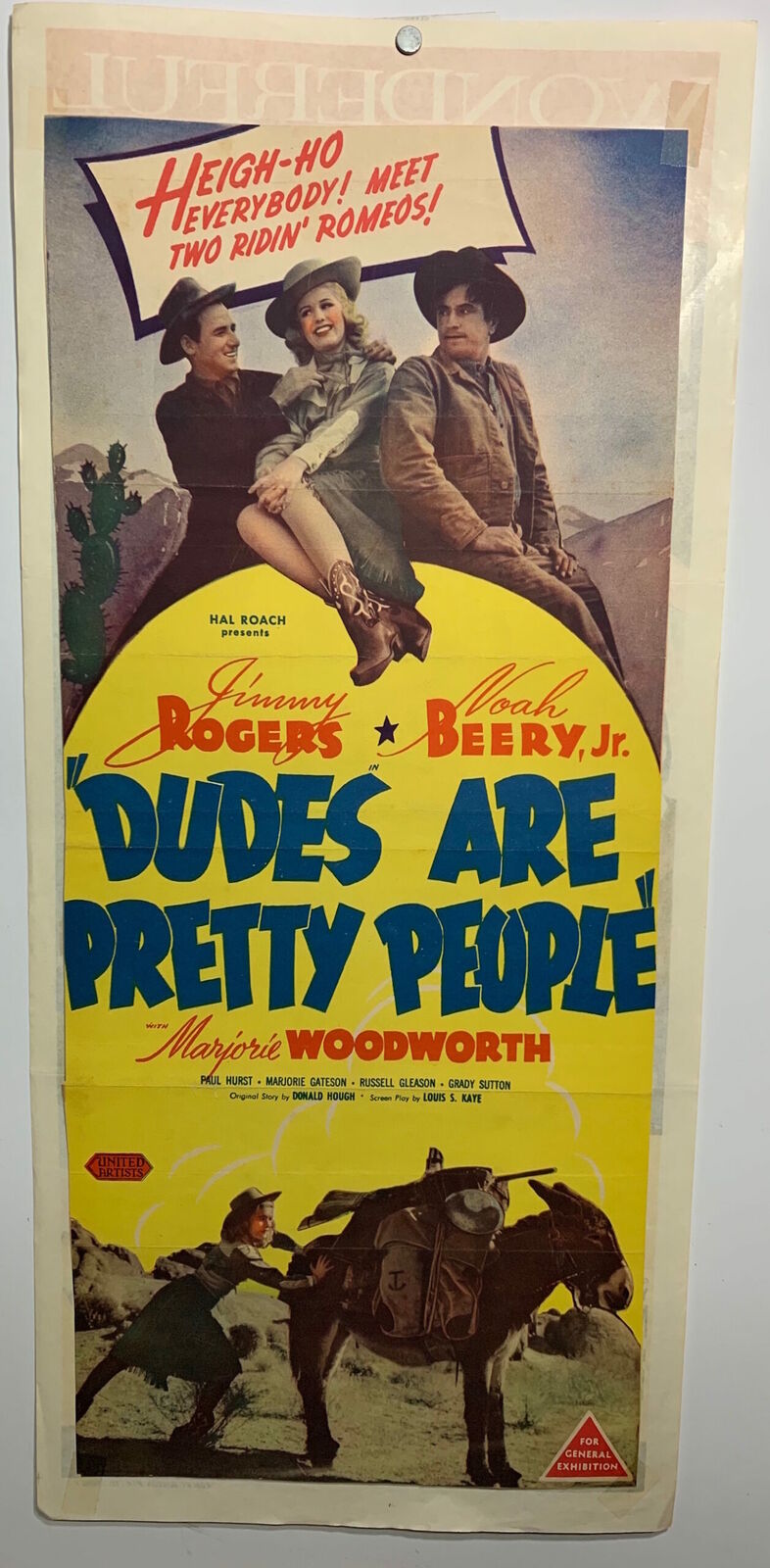 ORIGINAL DAYBILL MOVIE POSTER - DUDES ARE PRETTY PEOPLE