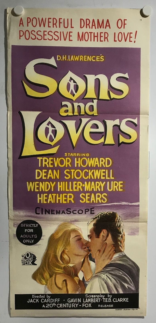 ORIGINAL DAYBILL MOVIE POSTER - SONS AND LOVERS