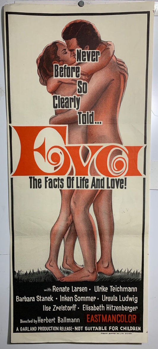 ORIGINAL DAYBILL MOVIE POSTER - EVA - THE WAY TO LOVE - 1968