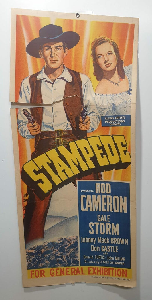 ORIGINAL DAYBILL MOVIE POSTER  – STAMPEDE