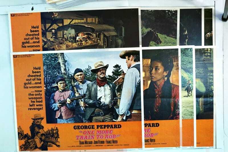 ORIGINAL LOBBY CARDS - ONE MORE TRAIN TO ROB - 1971 - set of 8