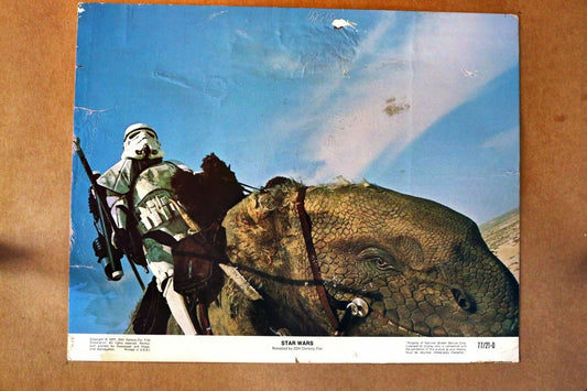 ORIGINAL LOBBY CARD - STAR WARS (b) original lobby card - stormtrooper on mount