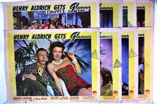 ORIGINAL LOBBY CARDS - HENRY ALDRICH GETS GLAMOUR - 1943 - set of 8