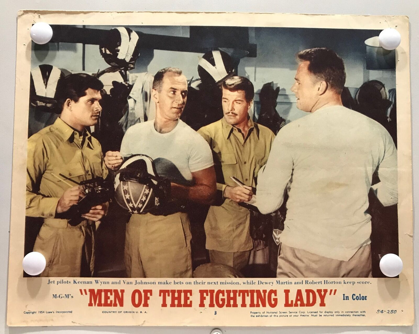 ORIGINAL LOBBY CARDS - MEN OF THE FIGHTING LADY - 1954 - set of 8