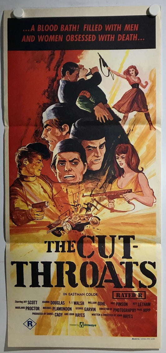 ORIGINAL DAYBILL MOVIE POSTER - THE CUT THROATS