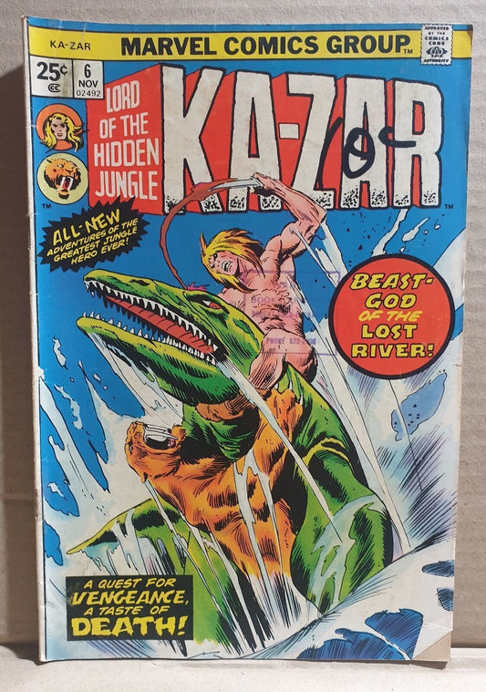 COMIC BOOK - MARVEL KAZAR #6