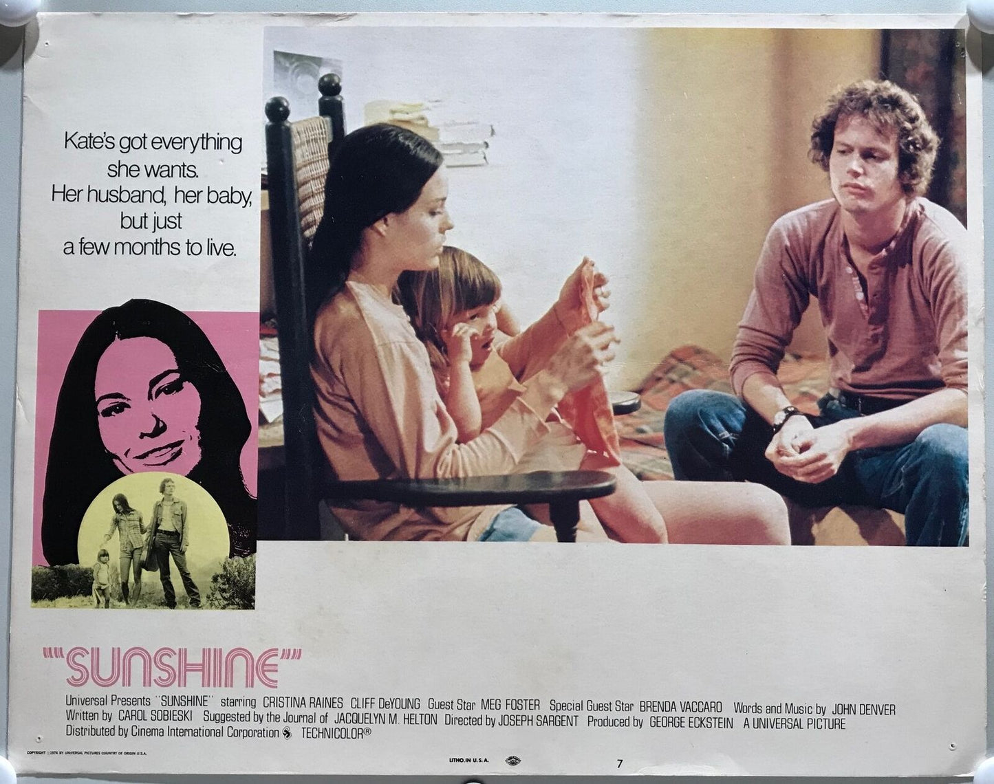ORIGINAL LOBBY CARDS - SUNSHINE - 1973 - set of 8