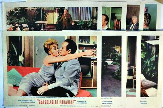 ORIGINAL LOBBY CARDS - BACHELOR IN PARADISE - 1961 - set of 8