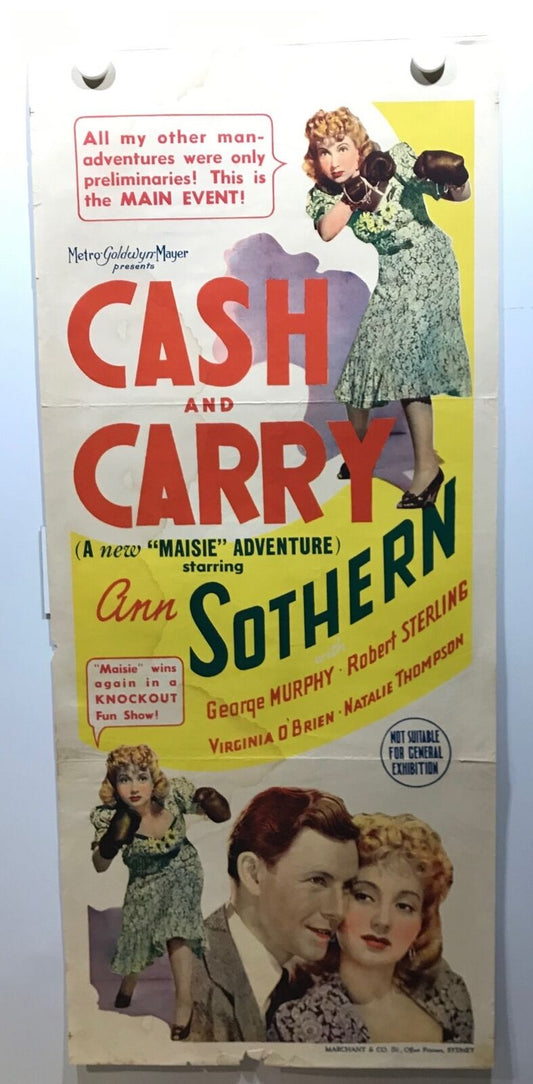 ORIGINAL DAYBILL MOVIE POSTER - CASH AND CARRY