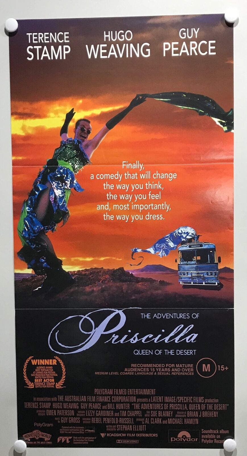 ORIGINAL DAYBILL MOVIE POSTER - THE  ADVENTURES OF PRISCILLA QUEEN OF THE DESERT