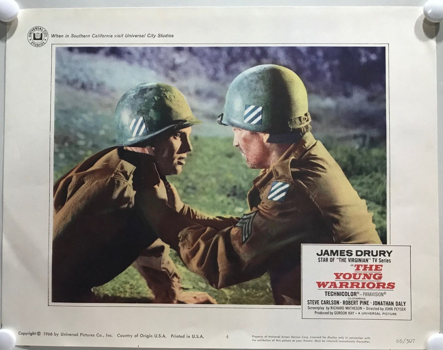 ORIGINAL LOBBY CARDS - THE YOUNG WARRIORS - 1966 - set of 8