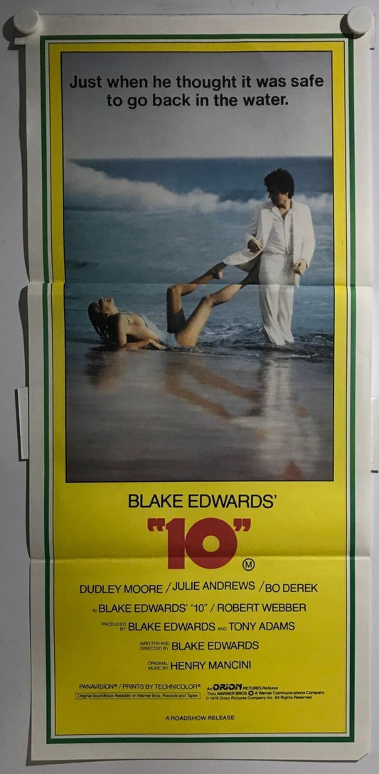 ORIGINAL DAYBILL MOVIE POSTER - "10" - TEN - just when you thought it was safe