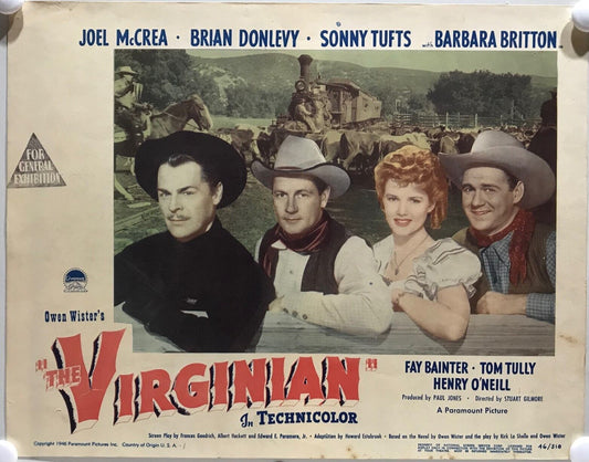 ORIGINAL LOBBY CARDS - THE VIRGINIAN - 1946 - set of 8