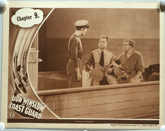 ORIGINAL SERIAL LOBBY CARD - DON WINSLOW OF THE COAST GUARD (c) - 1943 - Ch 9