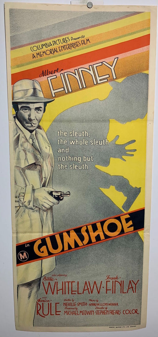 ORIGINAL DAYBILL MOVIE POSTER - GUMSHOE - 1971