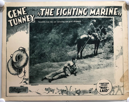 ORIGINAL SERIAL LOBBY CARD - THE  FIGHTING MARINE (a) - 1926  - Ch 7 "Way-Laid"